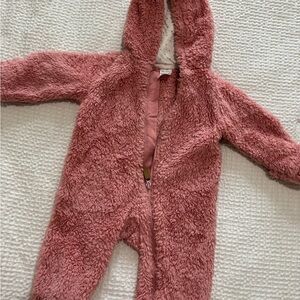 Cozy Pink Fleece Kids One Piece